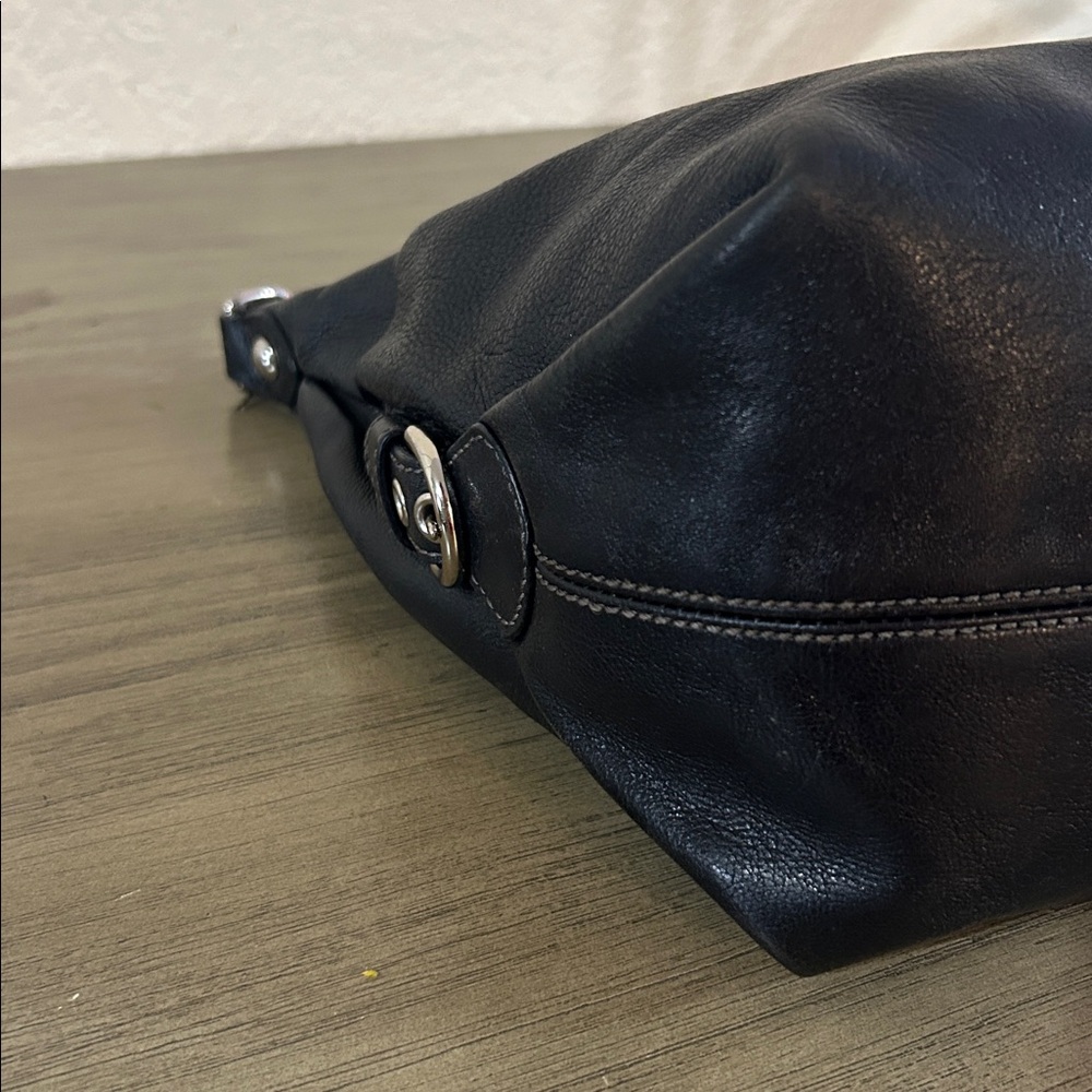 Y2K Coach Madison Hailey BlackLeather Hobo Bag -14304 - Picture 8 of 11